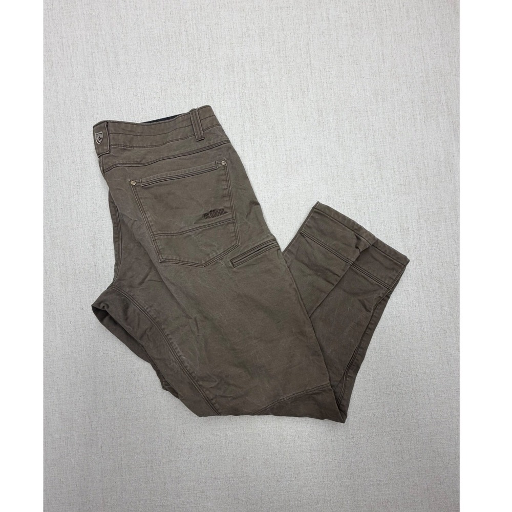 KÜHL Brown Canvas Pants Mens 36x30 Stretch Outdoor Hiking Workwear